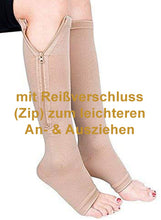Lade das Bild in den Galerie-Viewer, Zehenfreie Zip Kompressionsstutzen