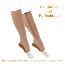 Lade das Bild in den Galerie-Viewer, Zehenfreie Zip Kompressionsstutzen