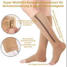 Lade das Bild in den Galerie-Viewer, Zehenfreie Zip Kompressionsstutzen