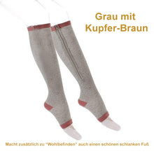 Lade das Bild in den Galerie-Viewer, Zehenfreie Zip Kompressionsstutzen