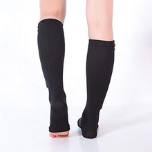 Lade das Bild in den Galerie-Viewer, Zehenfreie Zip Kompressionsstutzen