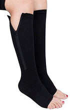 Lade das Bild in den Galerie-Viewer, Zehenfreie Zip Kompressionsstutzen